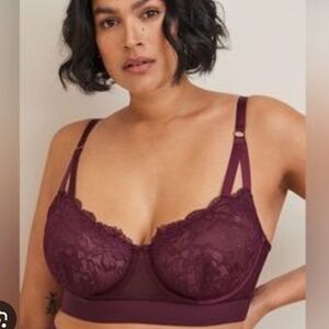Elegant Lace Bralette in Deep Purple